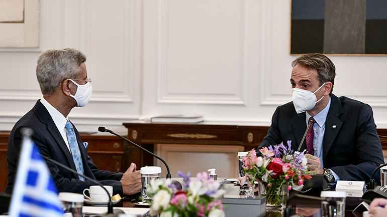 Συνάντηση του Κ. Μητσοτάκη με τον Ινδό υπουργό Εξωτερικών